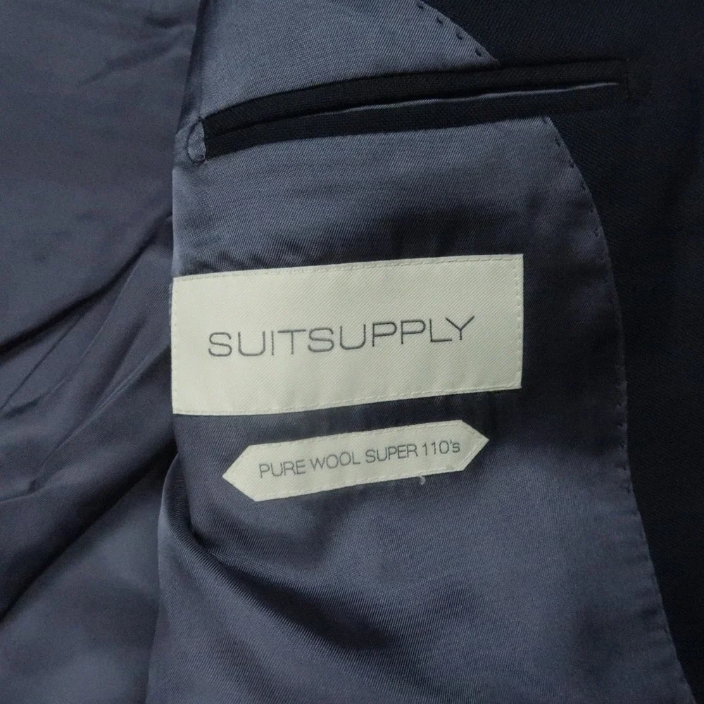 Suitsupply Jacket Mens 38R Blue Vitale Barberis Canonico Pure Wool Super 110s‎